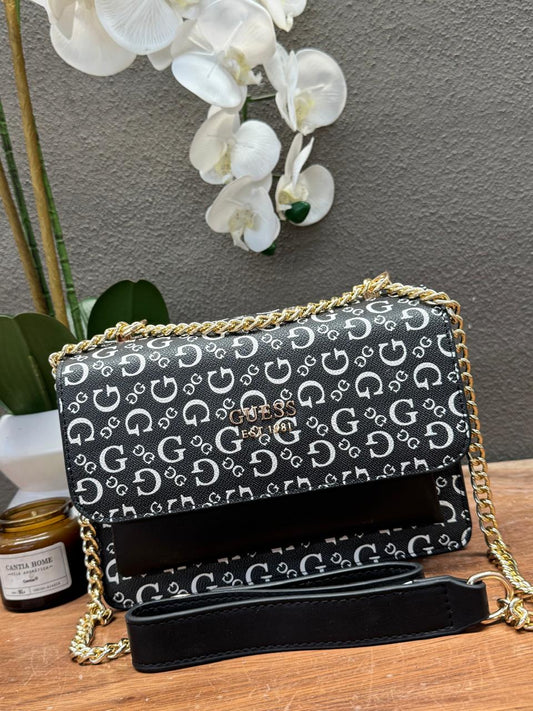 CROSSBODY NOELLE GUESS NEGRO/BLANCO