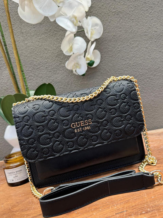 CROSSBODY NOELLE GUESS NEGRO ESTAMPADO