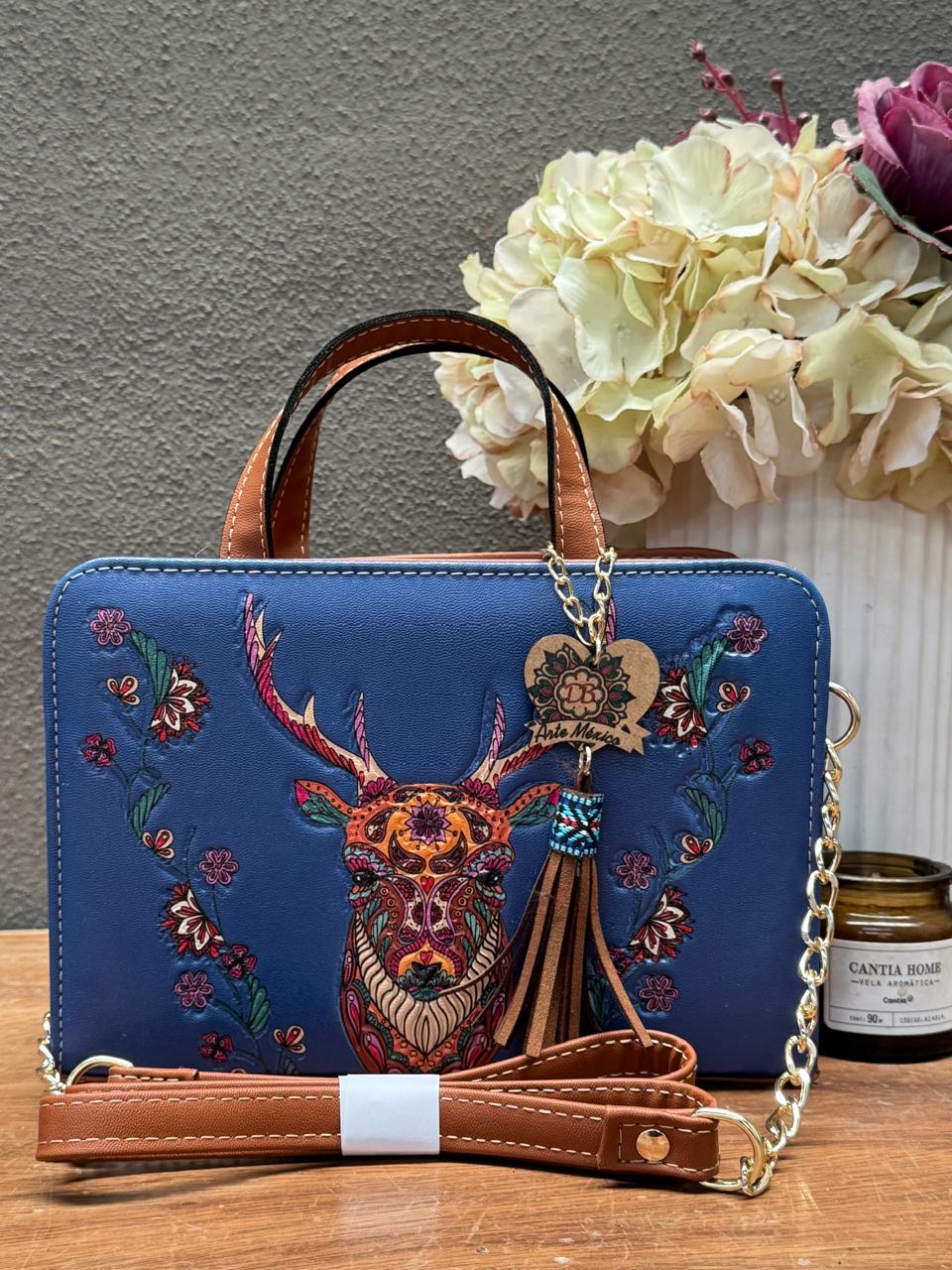 DB CROSSBODY VENADO AZUL COBALTO