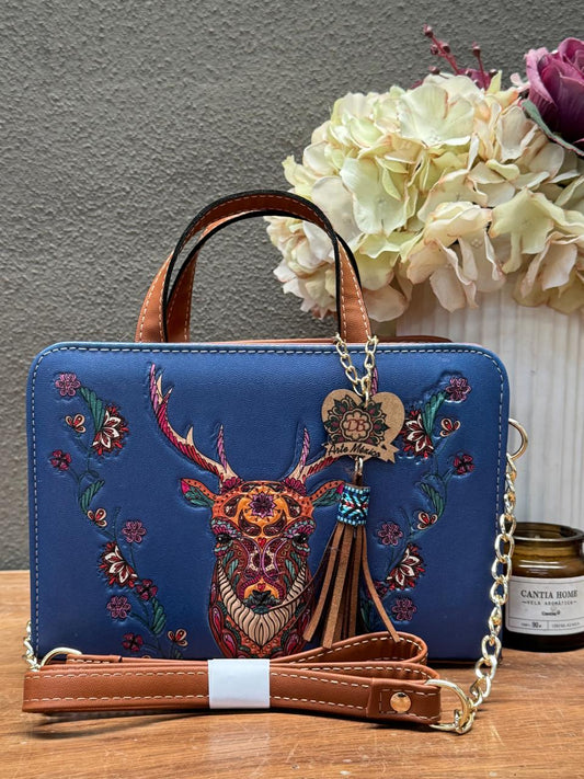 DB CROSSBODY VENADO AZUL COBALTO