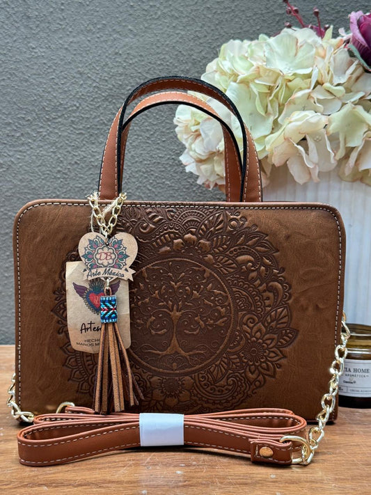 DB CROSSBODY ARBOL DE LA VIDA SERATOGA CAMEL
