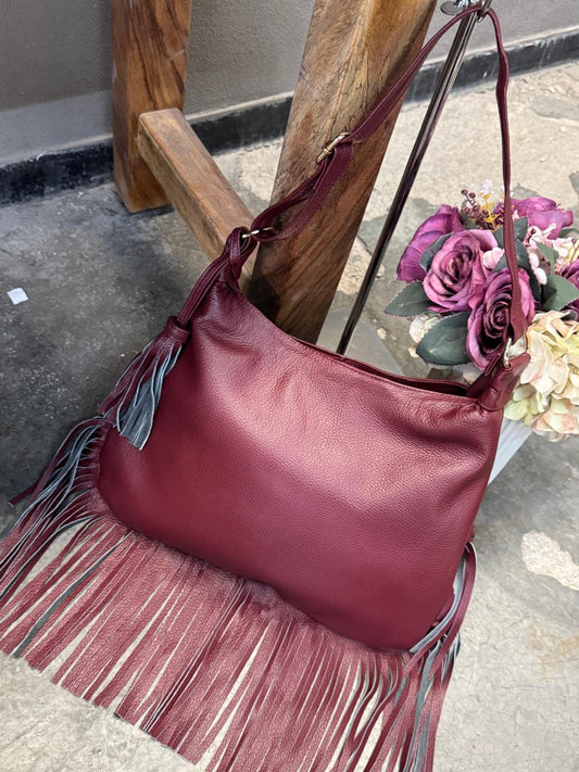 BOLSO 100% PIEL BULGARIA VINO