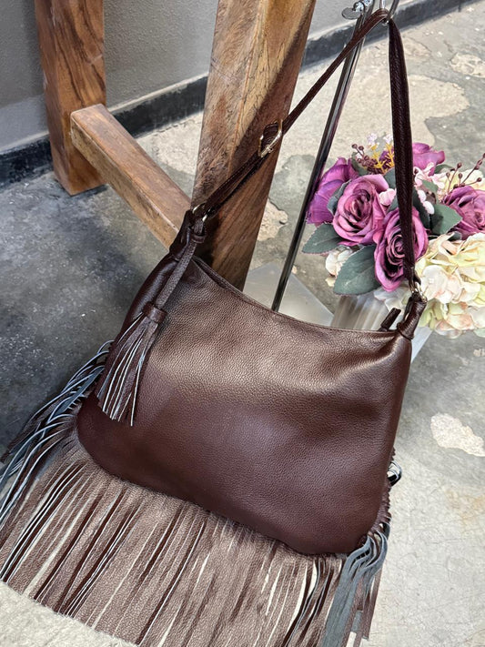 BOLSO 100% PIEL BULGARIA CAFE EFECTO