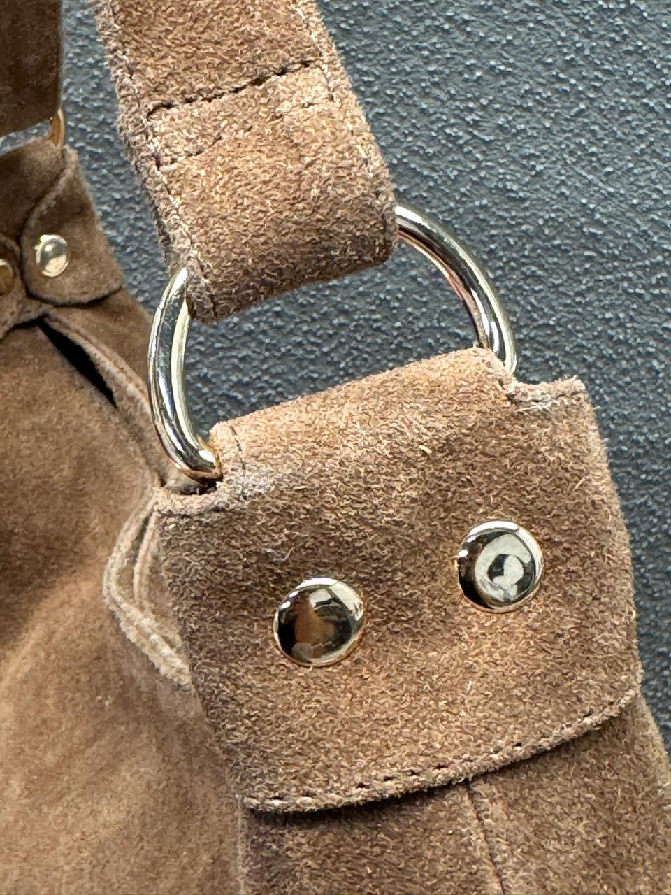 BOLSO GAMUZA DE PIEL BULGARIA CAMELLO
