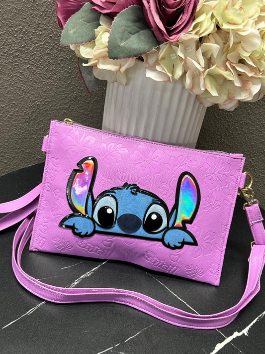 CROSSBODY/MUÑEQUERA DISNEY STITCH LILA