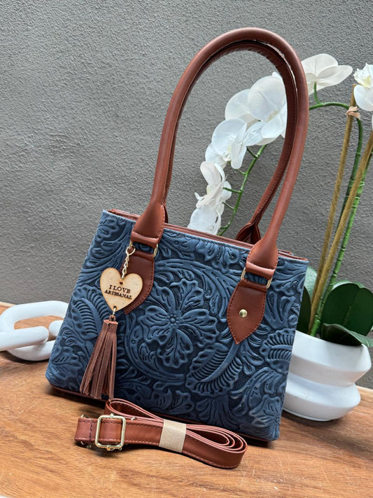 BOLSO PERLA COLOR INDIGO