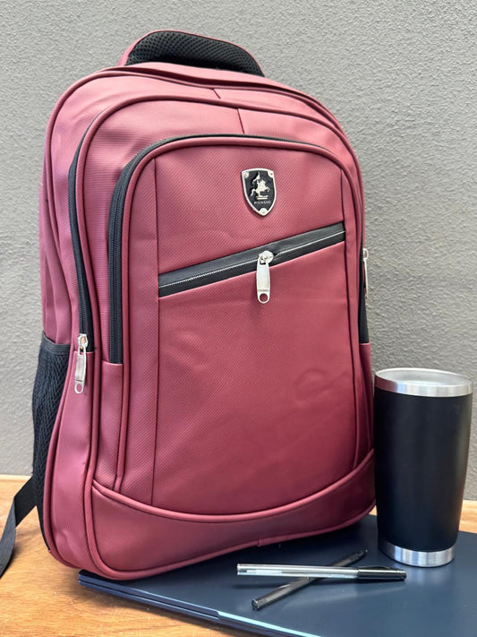 MOCHILA POLWENG CANDADO PREMIUM COLOR ROJO