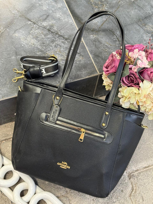 IMPORTACION GALLERY TOTE COACH NEGRO LISO
