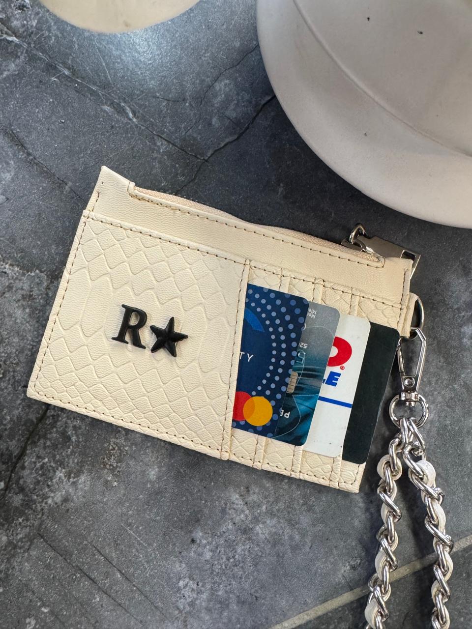 TARJETERO/MONEDERO PREMIUM HUESO