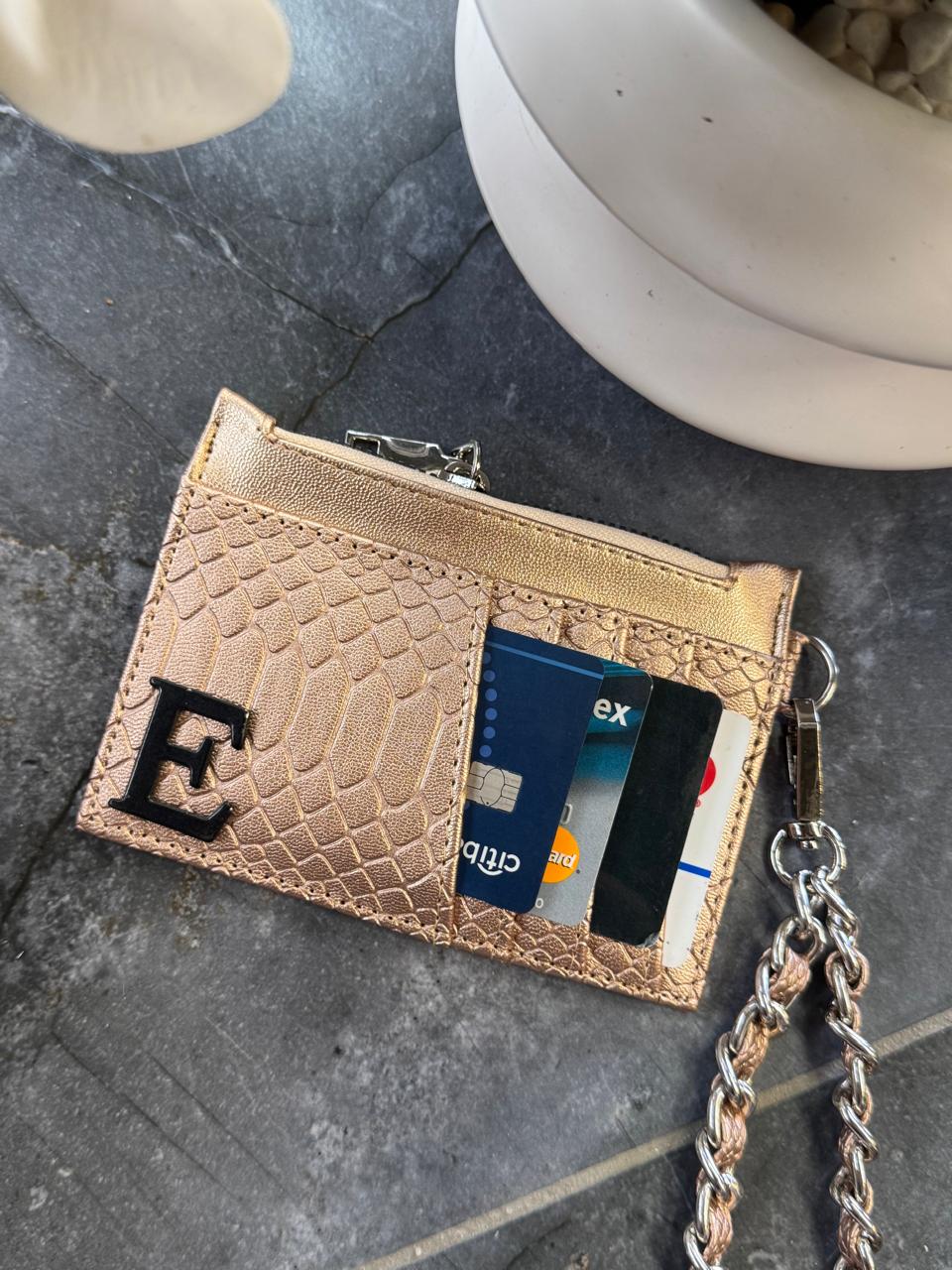 TARJETERO/MONEDERO PREMIUM METAL CIRCON