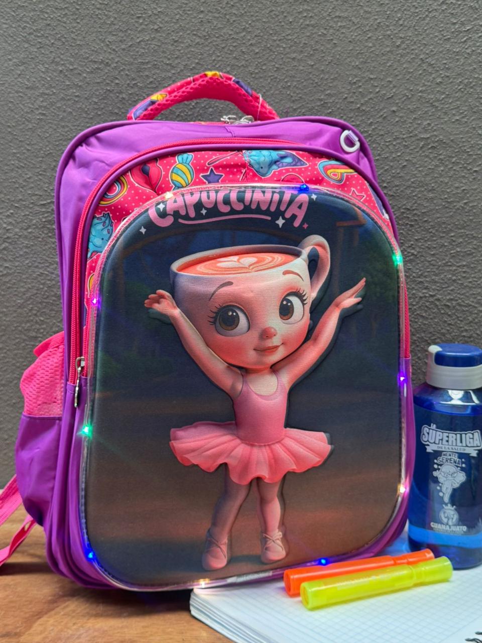 MOCHILA ESCOLAR INDIVIDUAL CAPUCCINITA