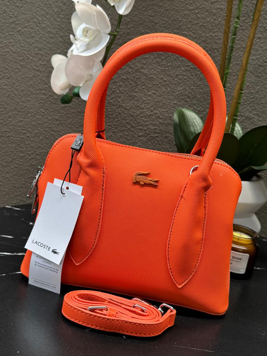 IMPORTACION BOLSO LACOSTE 051 NARANJA
