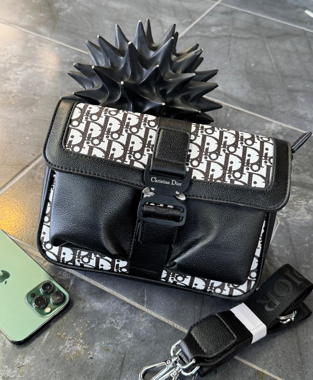 CROSSBODY CHRISTIAN DIOR 037 NEGRO/BLANCO