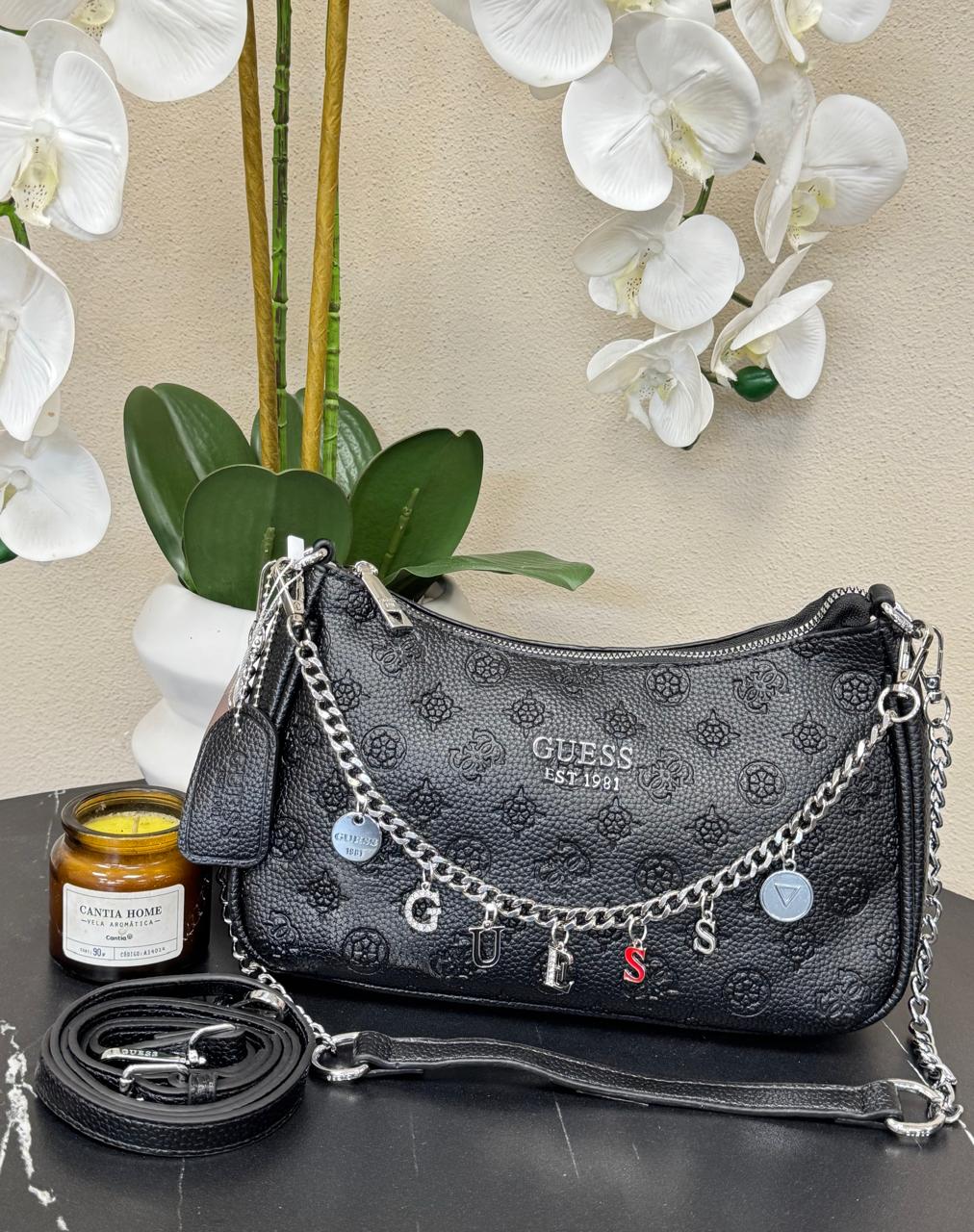 BAGUETTE GUESS 021 NEGRO GRABADO