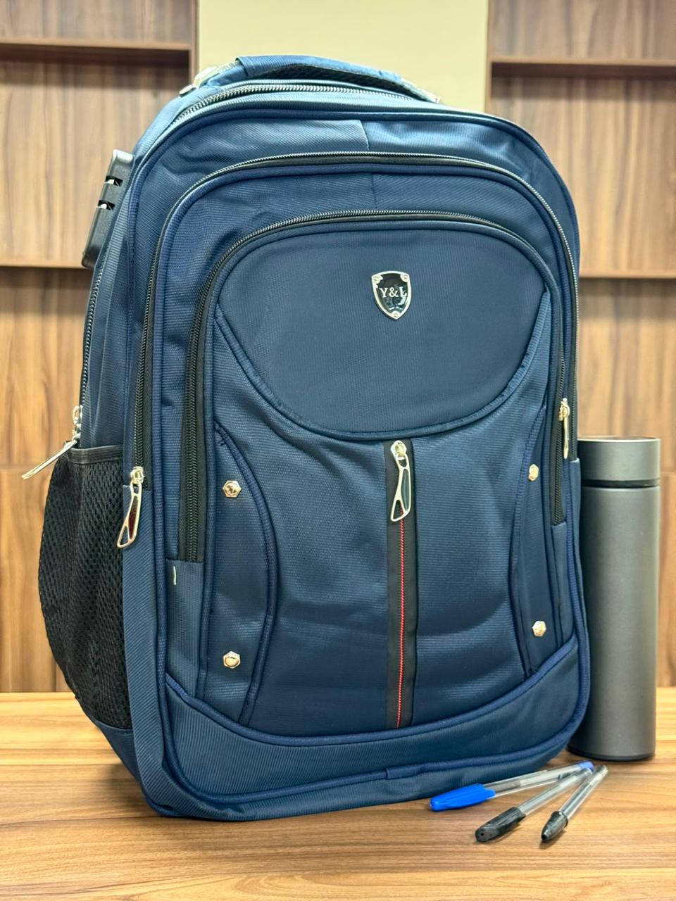 MOCHILA CANDADO YL COLOR AZUL