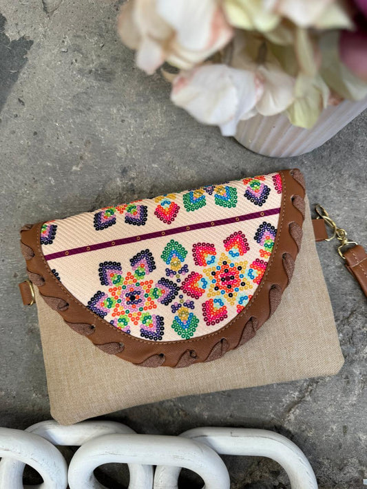 SOBRE DE YUTE NATURAL MANDALAS