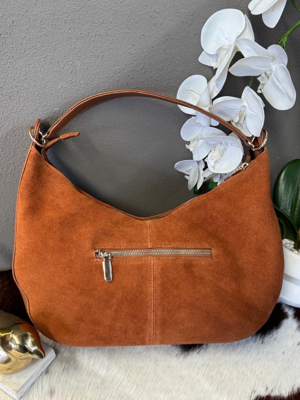 BOLSO EGIPTO GAMUZA COLOR CAFE
