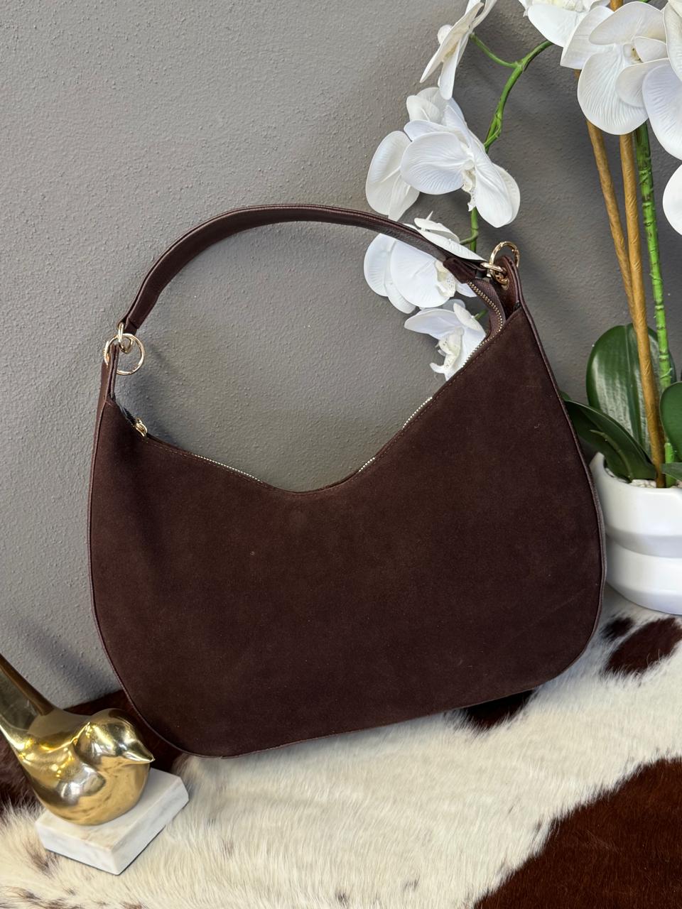 BOLSO EGIPTO GAMUZA COLOR CAFE