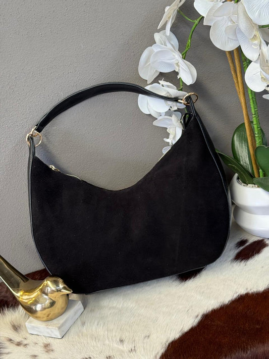 BOLSO EGIPTO GAMUZA COLOR NEGRO