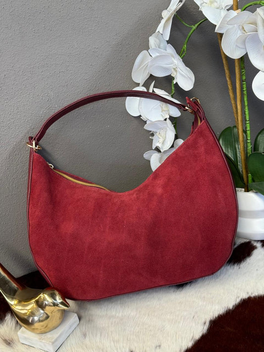 BOLSO EGIPTO GAMUZA COLOR VINO