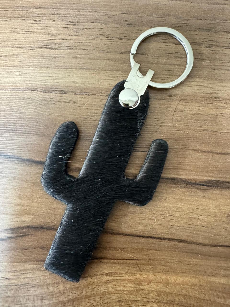 LLAVERO DE PELO FORMA DE CACTUS UNA CARA COLOR SURTIDO