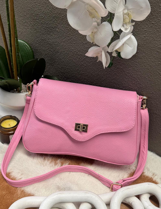 BOLSO 100% PIEL IRAK COLOR ROSA