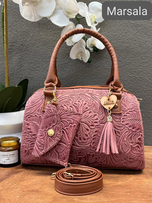BOLSO VALENTINA COLOR MARSALA
