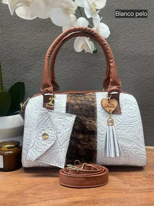 BOLSO VALENTINA COLOR BLANCO PELO