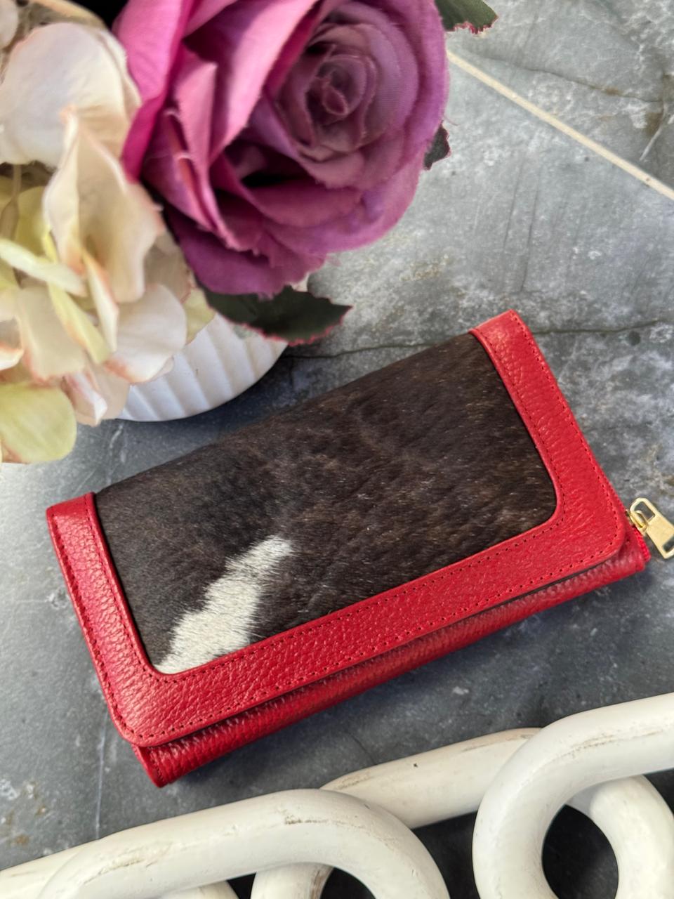 CARTERA AUSTRALIA PELO COLOR ROJO