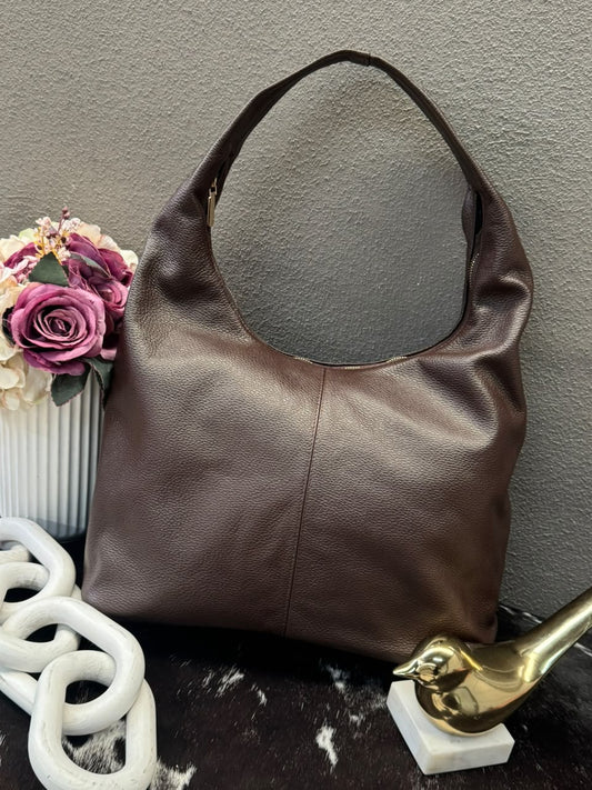 BOLSO 100% PIEL INGLATERRA COLOR CAFE EFECTO