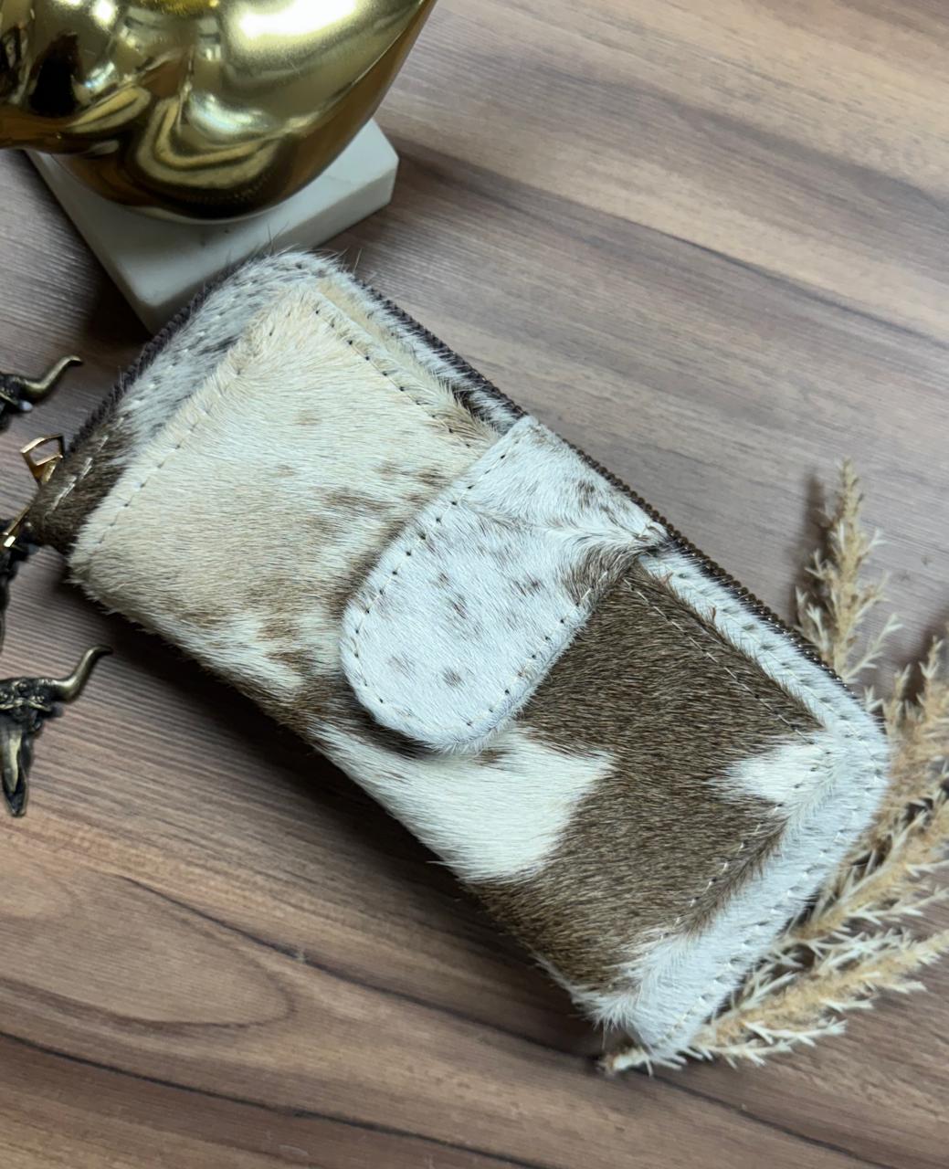 CARTERA 2 CIERRES PELO TONOS BLANCO/BEIGE/CAMEL