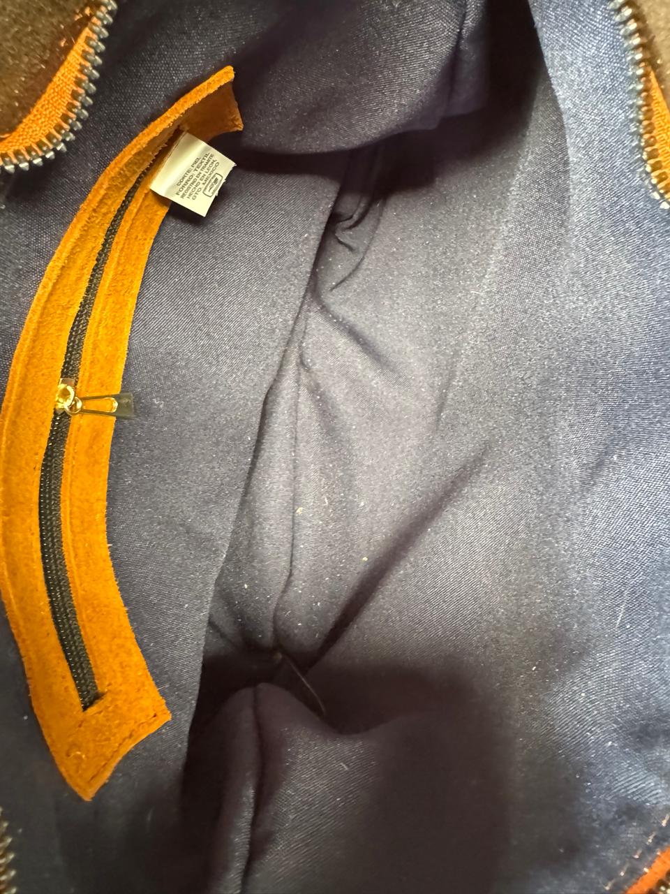 BOLSO SHERIFF PELO COLOR MOSTAZA BARBAS CAFE