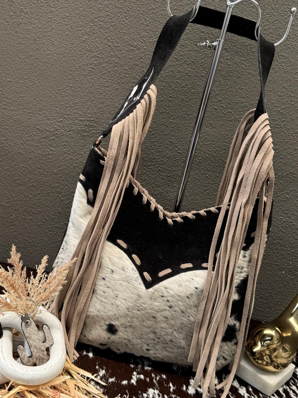 BOLSO SHERIFF PELO COLOR MOSTAZA BARBAS CAFE