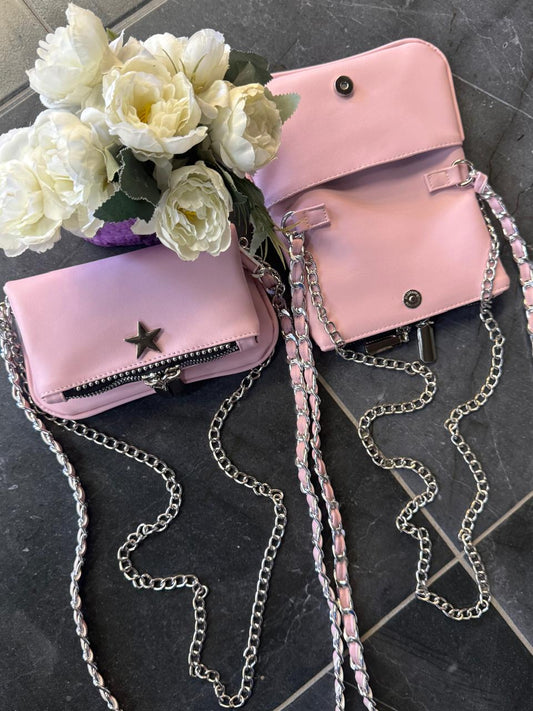 AMONET MINI ROSA PETALO H/PLATA