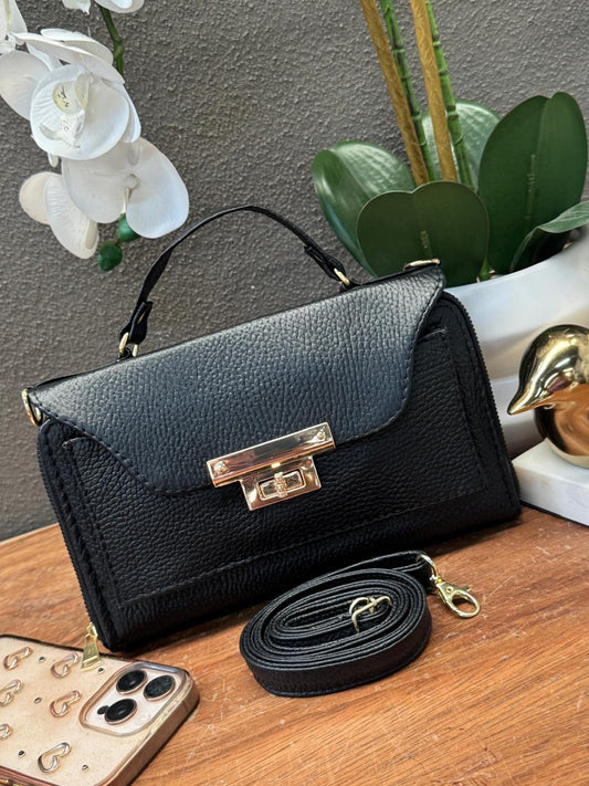 CROSSBODY ARANTXA 100% PIEL NEGRO