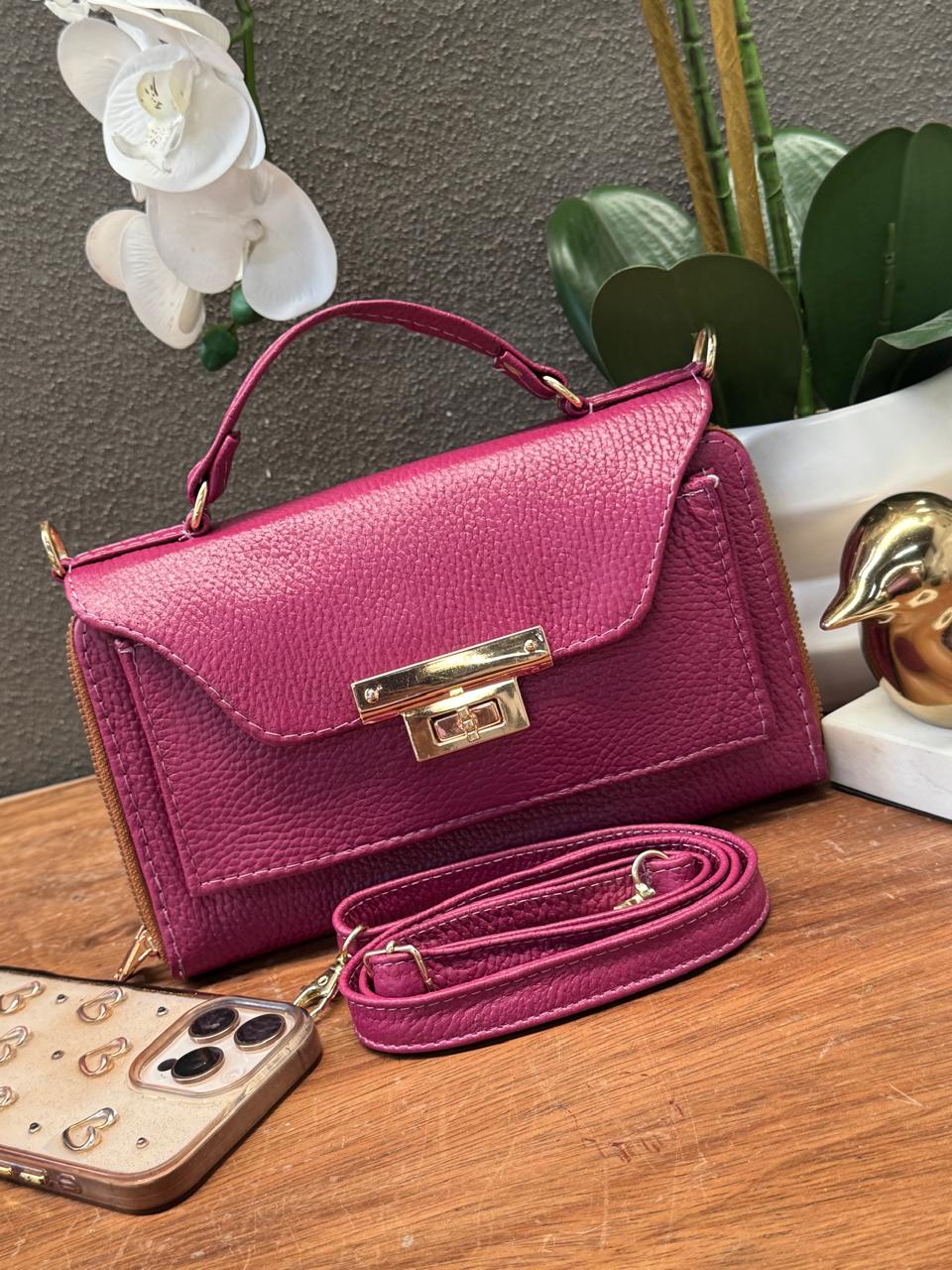 CROSSBODY ARANTXA 100% PIEL BUGAMBILIA