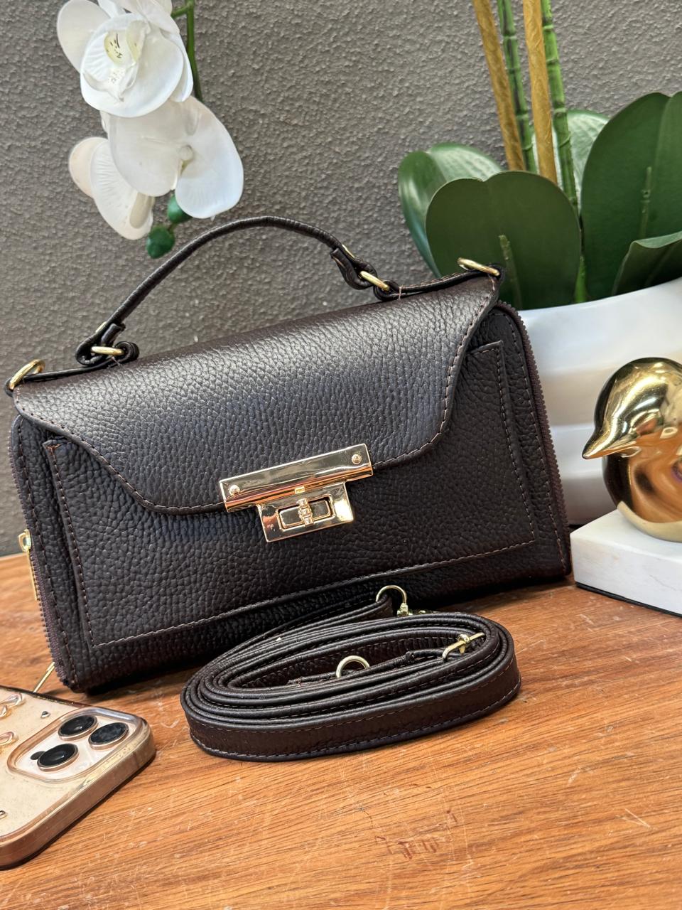 CROSSBODY ARANTXA 100% PIEL CHOCOLATE