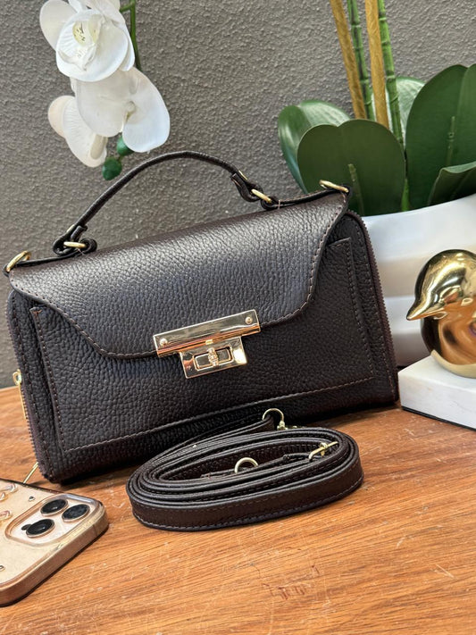 CROSSBODY ARANTXA 100% PIEL CHOCOLATE