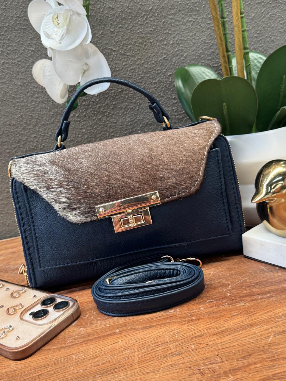 CROSSBODY ARANTXA 100% PIEL PELO MARINO