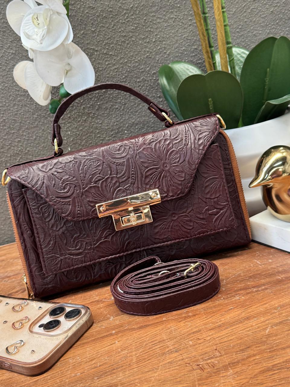 CROSSBODY ARANTXA 100% PIEL AVINADO FLORES