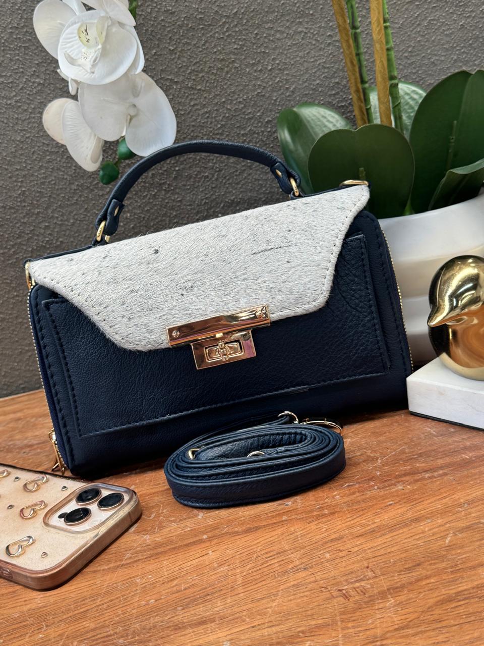 CROSSBODY ARANTXA 100% PIEL PELO MARINO