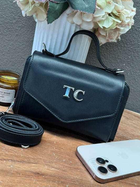 POCKET BAG NOVA NEGRO LISO H/PLATA