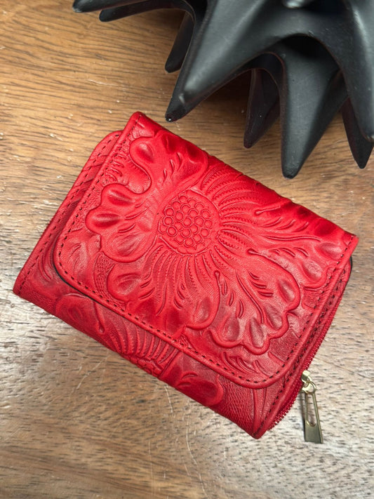 CARTERA PIEL KENYA ROJO FERRARI FLORES