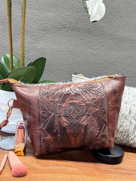 COSMETIQUERA PIEL GANESHA TORO CHOCOLATE PELO