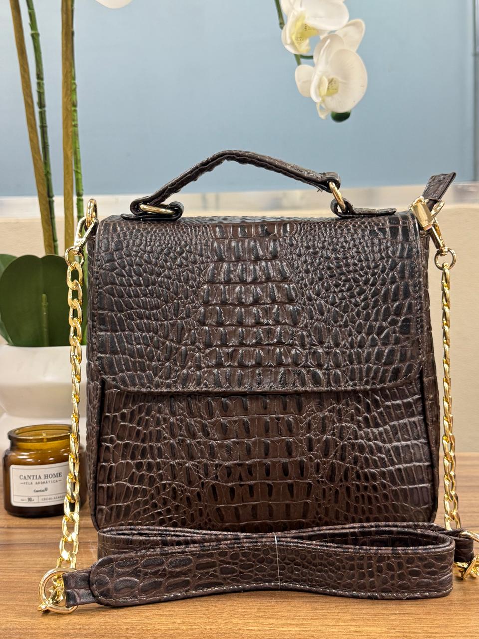 BOLSO 100% PIEL CROACIA COLOR CAFE