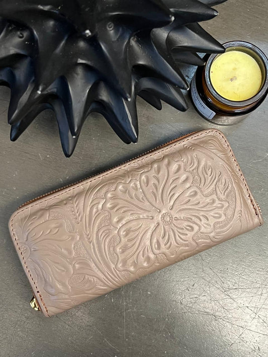 CARTERA 1 CIERRE FLORES DORADO