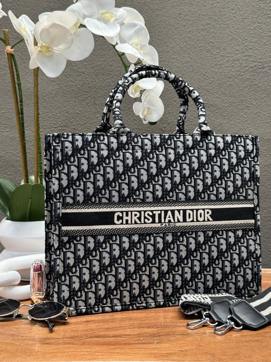 BOLSO TOTE CHRISTIAN DIOR NEGRO/HUESO