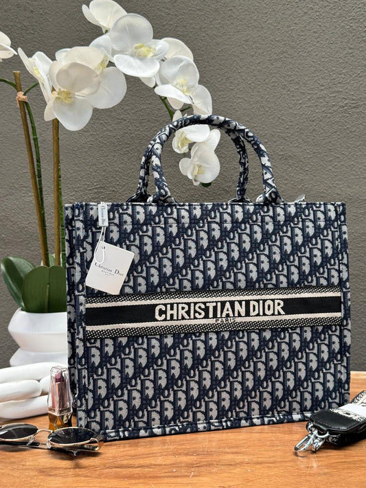 BOLSO TOTE CHRISTIAN DIOR AZUL MARINO