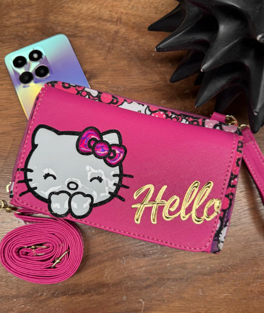 PORTACELULAR PERSONAJES HELLO KITTY FIUSHA FONDO FIUSHA