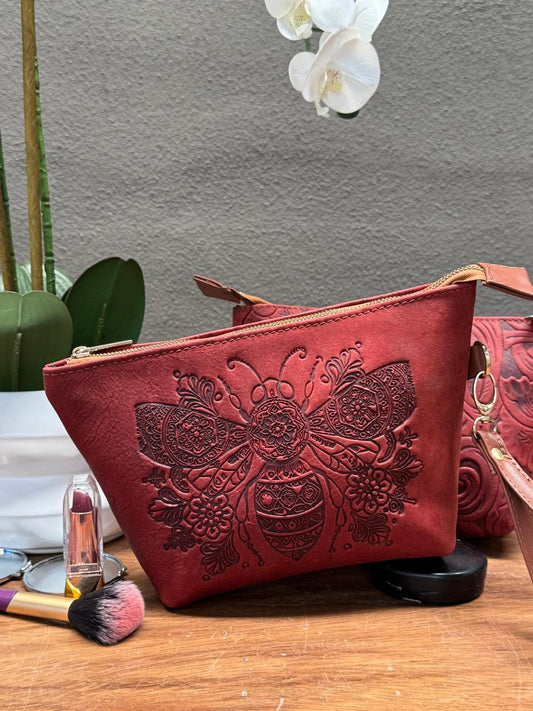 COSMETIQUERA PIEL GANESHA ABEJA TERRACOTA